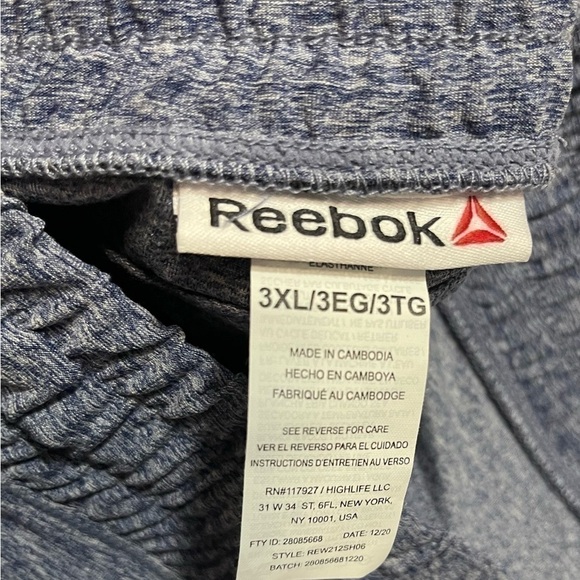 Nwt Reebok Women’s Goal Shorts Size 3X Medieval Blue Heather Athletic stretchy - Picture 13 of 16